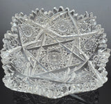 ABP cut glass square dish American brilliant period 1886 -1915 bob71