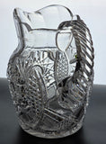 ABP cut glass pitcher American brilliant blown blank Bob5