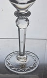Pair Rogaska Hand Cut goblets glass lead crystal Gallia