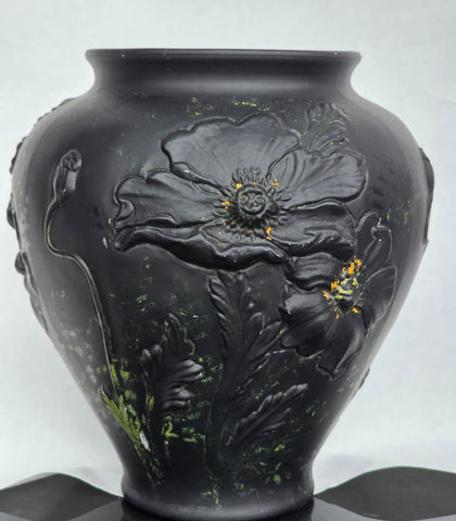 Tiffin art glass poppy vase