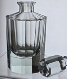 Vintage hand cut glass fluted panel decanter