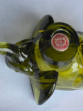 Vintage glass 1960's green elephant cigar ashtray Italy