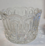 L E Smith moon and star clear Glass jaridinene