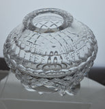 Hand cut glass rose globe one of a kind