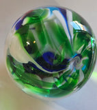 Art glass multicolor swirl paperweight #2