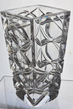 Hand cut square vase Signed Peter ORourke Made in USA Mt Pleasant PA for Engravers
