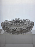 ABP cut glass low flashy bowl American brilliant period 1886 -1915 bob46
