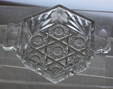 Cut glass dish with tabs American brilliant mug15