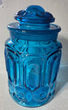 LE Smith glass bluemoon and stars large canister