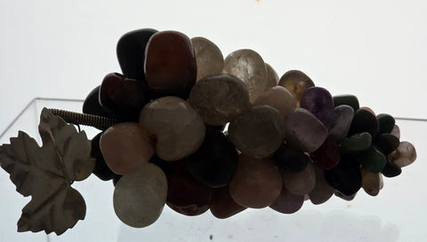Mid century modern Art glass gemstone striped