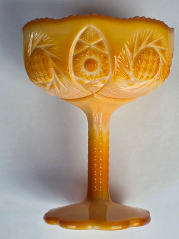 L.E Smith bittersweet Glass compote