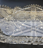 American Brilliant Period Cut Glass rectangular tray Antique bob12