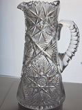 ABP cut glass pitcher American brilliant blown blank Bob27