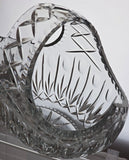Hand cut large crystal basket 10.5 lbs