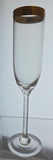 Pair Lenox Autumn glass flutes Crystal gold band