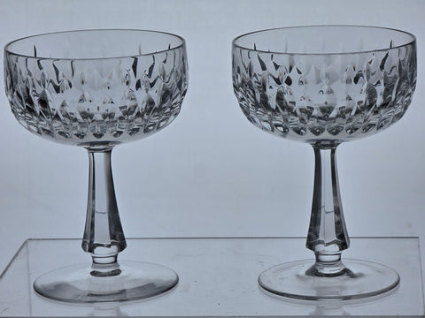 Gorham Crystal Chantilly dessert champagne glasses pair