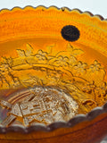 Imperial marigold carnival luster windmill bowl