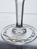Pair Rogaska Hand Cut glass flutes lead crystal