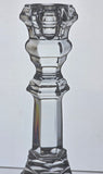 Pair Signed Tiffany Glass candle sticks USA , crystal
