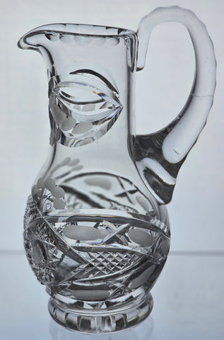 Cut glass small pitcher