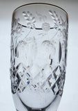 Pair Rogaska Hand Cut glass flutes lead crystal