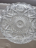 ABP cut glass low bowl American brilliant