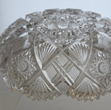 ABP cut glass low bowl American brilliant period 1886 -1915 bob57