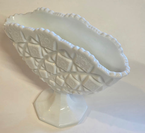 Westmoreland milk Glass fan vase