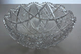 Cut glass bowl American brilliant period Blown blank