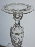 Pair of hand Cut Glass candle sticks Antique