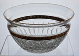 Signed Lenox Majestic laurel gold bowl Crystal  Made in USA.