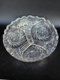 ABP cut glass low bowl American brilliant auc101