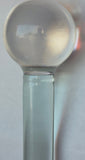 Clear glass cane walking stick round knob mug13