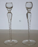 Pair of Lenox Aria candle sticks Crystal Made in USA Mt Pleasant PA