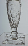 Pair of hand Cut Glass candle sticks Antique