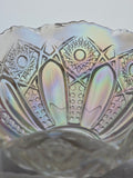 L.E Smith Glass Iridescent Quintec bowl