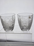 Pair Cut glass Rogaska dor Crystal Hand cut crystal
