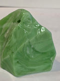 L.E Smith Glass Jadeite paperweight