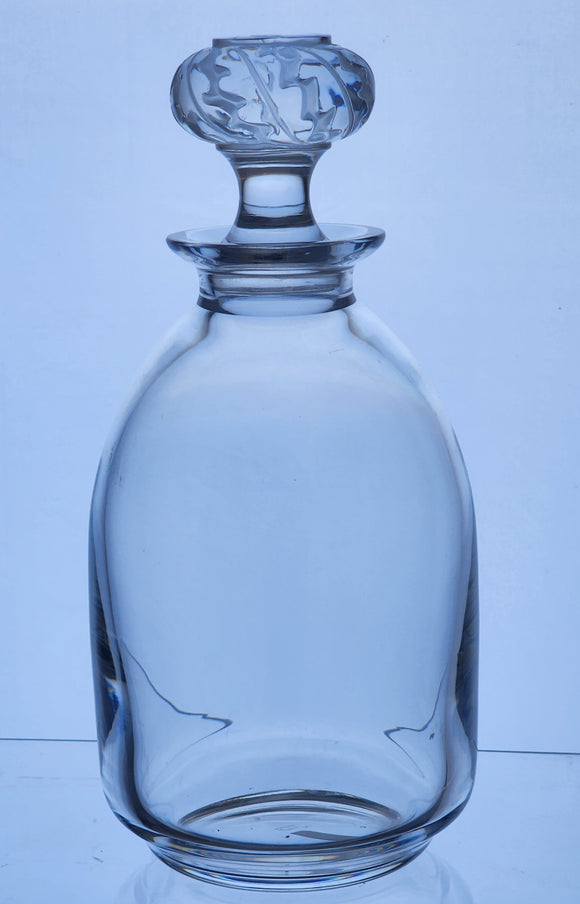 Lalique signed glass Saint Hubart decater Auction