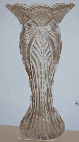 ABP cut glass vase antique bob41