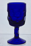Viking Glass blue wine honeycomb pair
