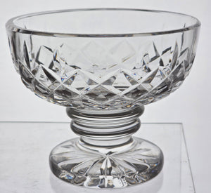 Signed Waterford Hand Cut glass compote Lismore Irish Crystal auction
