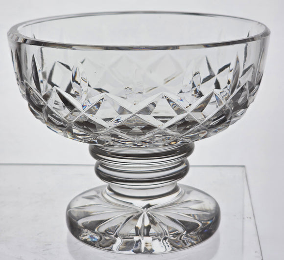 Signed Waterford Hand Cut glass compote Lismore Irish Crystal auction