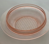 Depression Glass Jeannette pink butter dish with lid