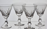 4 Signed Hand Cut Glass Sherry Glengarry Cambridge Stuart