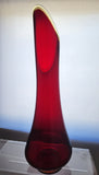 L.E Smith Glass Amberinea swung 20" vase