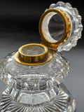Cut Glass Inkwell Antique