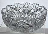 ABP cut glass blown blank Hawkes bowl American brilliant period 1886 -1915 bob62