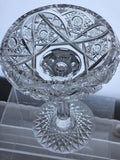 American Brilliant Period Cut Glass compote, Antique
