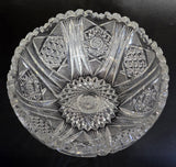 ABP cut glass blown blank bowl American brilliant period 1886 -1915 bob46